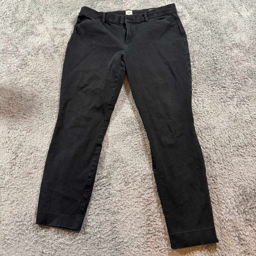 Gap Signature Skinny Pants 10 Petite Black Professional Work Office Trousers 10P